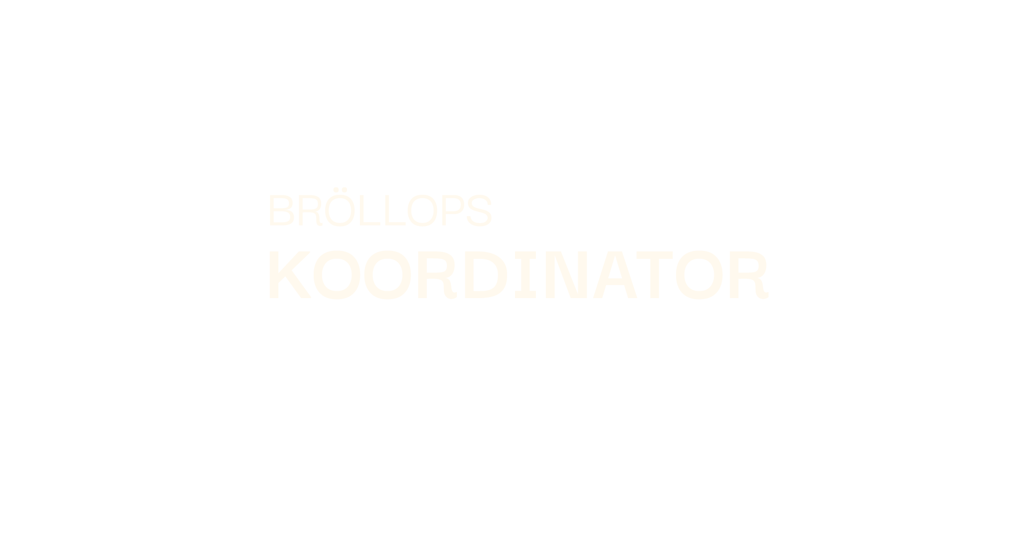 bröllopskoordinator/wedding planner